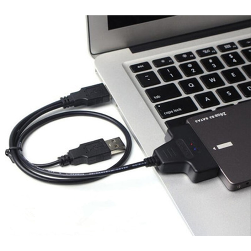 USB 2.0 to USB 3.0 SATA 15 + 7 pin connector Gadgets USB Hard Disk 2.5 Adapter Converter Cable Laptop Accessories Sata Connector