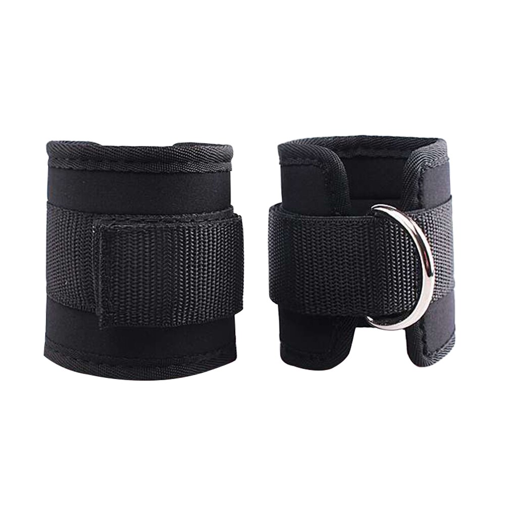 Correas deportivas para el tobillo, 2 uds., para gimnasio, máquinas de entrenamiento, ejercicios de piernas: Black