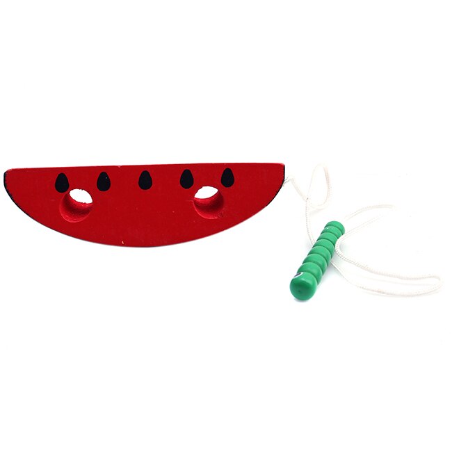 Fun Houten Speelgoed Worm Eet Fruit Appel Peer Vroeg Leren Onderwijs Aid Baby Speelgoed Kinderen Educatief Speelgoed: watermelon
