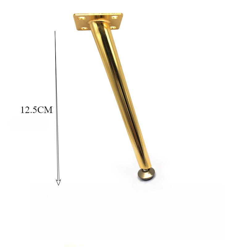 4Pcs/Set Furniture legs Adjustable Gold Tapered Metal Feet for Table Sofa Cupboard Cabinet Stool Chair Feet Hardware Accessories: Bright Chrome