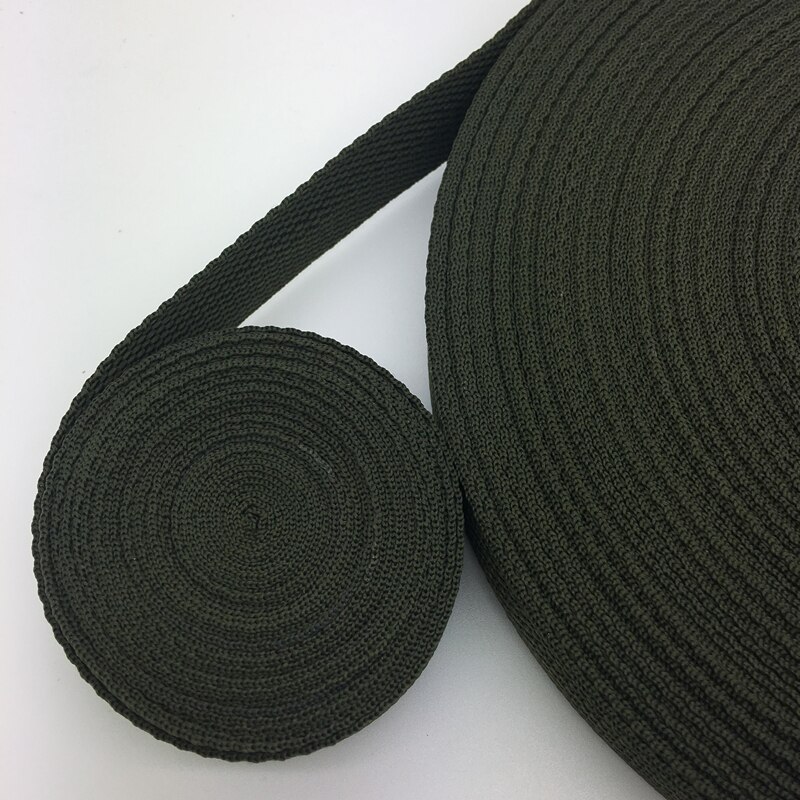 10 yards 30mm breda band nylonband ryggsäcksband säkerhetsbälte plocka färg: Armégrön