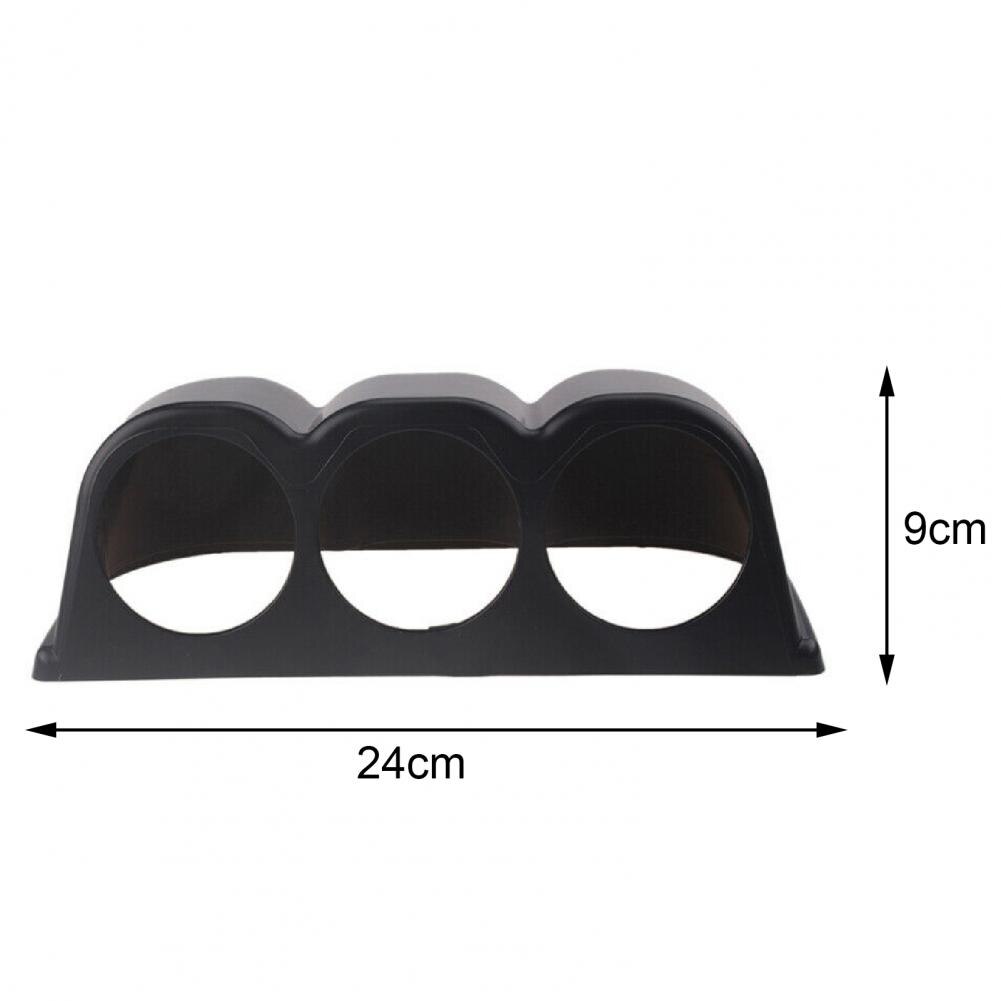 Universal Matte Black Triple Gauge Pod Mount Dash Cover 3 Holes 6cm Meter Panel Holder for Autos