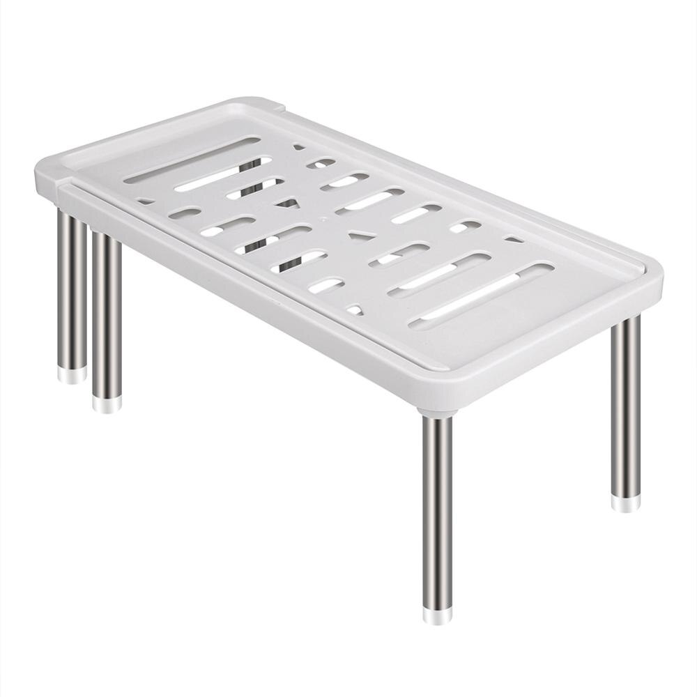 Adjustable Storage Rack Organizer Shelf PP Storage Rack Desktop Sundries Finishing Rack For Home kitchen Bathroom Spice Bottle: Gray