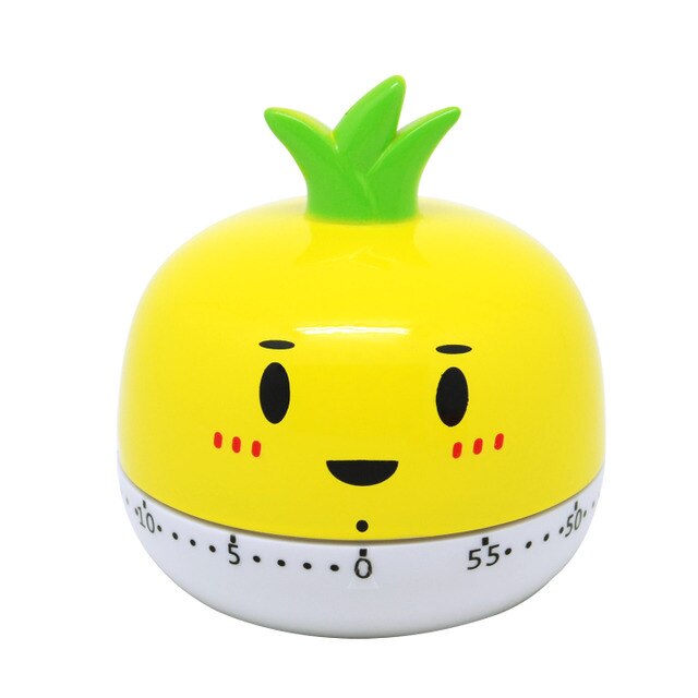 60 Minute Timer Easy Operate Kitchen Timer Cooking Baking Helper Kitchen Tools Home Decoration: Yellow radish