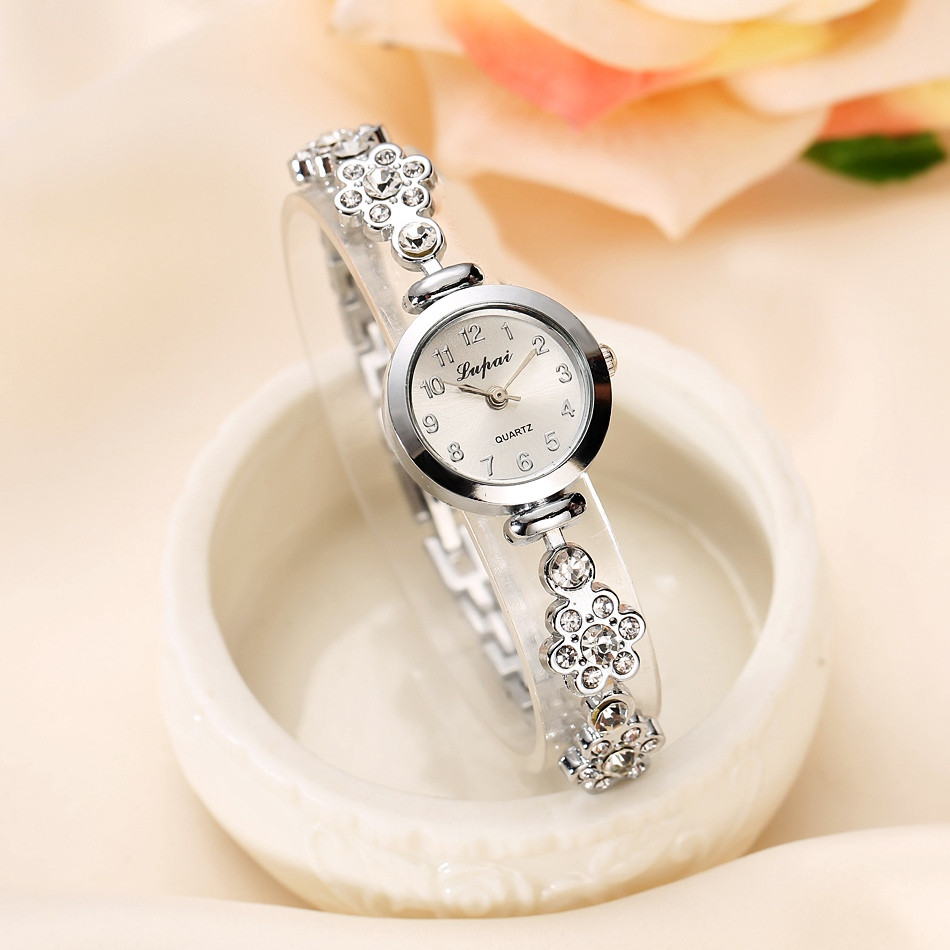 Dames Horloges Luxe Mode Quartz Vrouwen Horloge Bangle Horloge Met Volledige Crystal Diamond Sieraden Armband reloj mujer L58