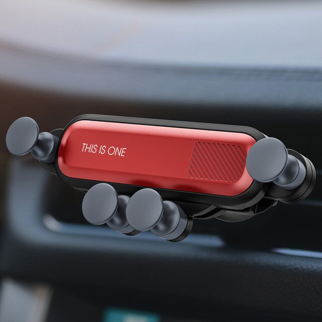 Getihu Gravity Auto Telefoon Houder Air Vent Clip Mount Geen Magnetische Mobiele Ondersteuning Mobiele Stand Voor Iphone X Xiaomi Smartphone in Auto: Red