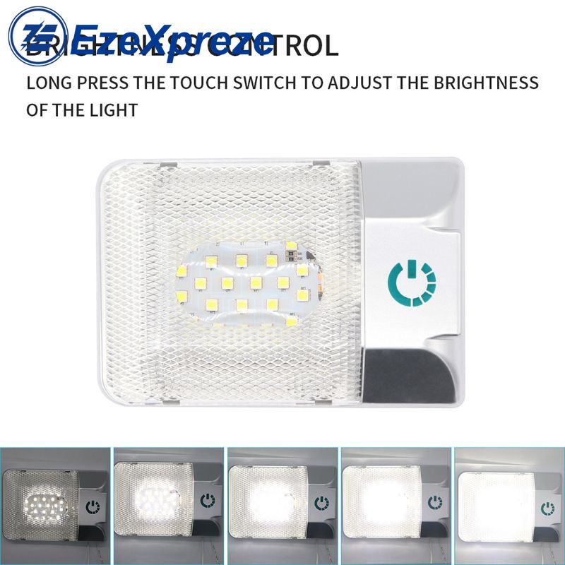 Plafonnier LED 12V 46 LEDs Intérieur Camping-Car Caravane Bateau - Lumière Blanche Intérieure
