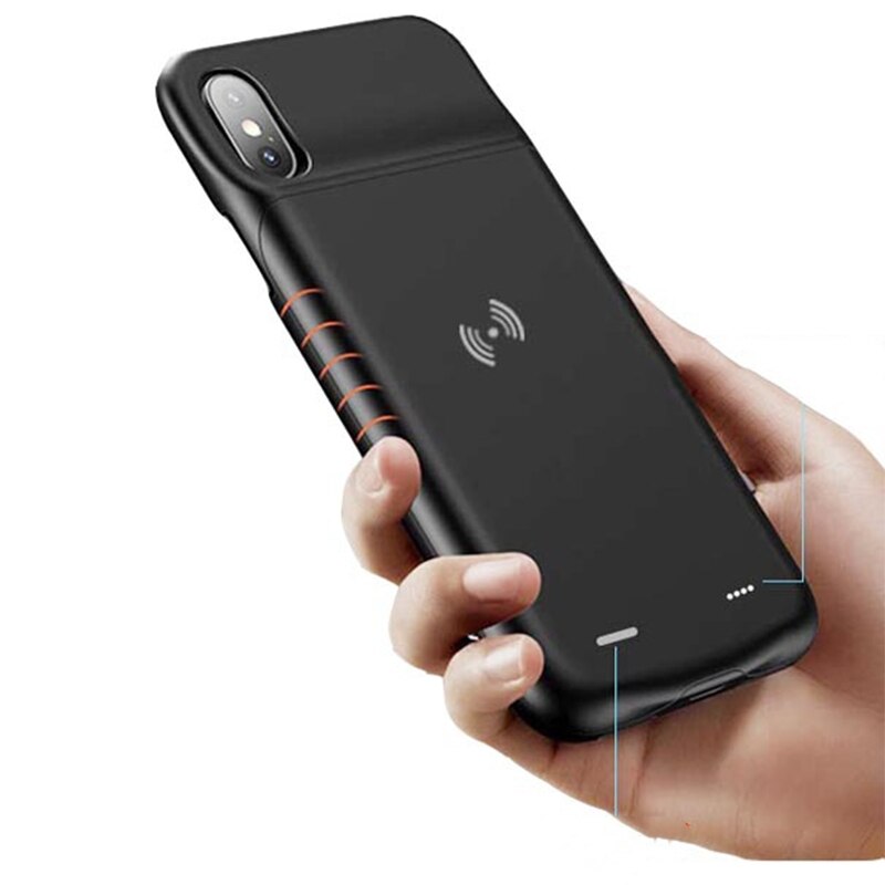 3000 mah för iphone x batterifodral smart trådlös laddning av telefonfodral och powerbank för iphone x batterifodral
