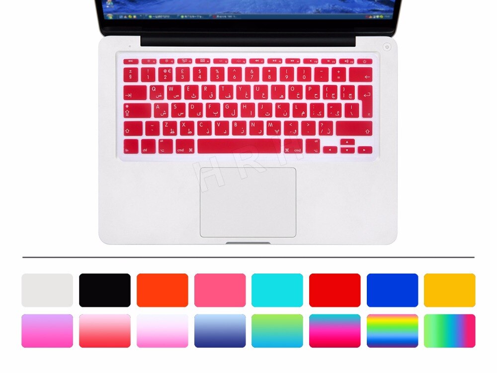 EU UK Arabic Alphabet Soft Silicone Persian Keyboard Protector Cover Skin For Apple MacBook Air 11.6 Inch 11" A1465/A1370