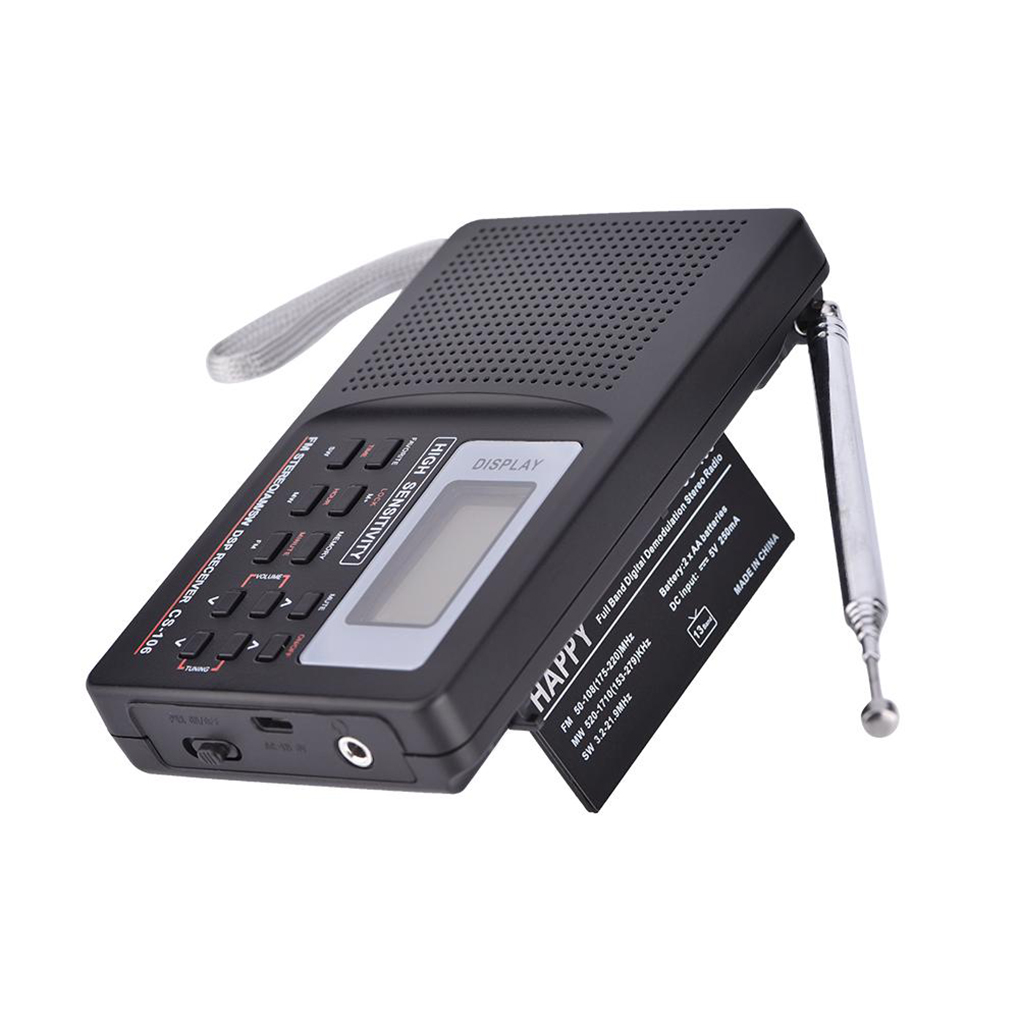 Mini récepteur Radio FM/AM/SW/LW/TV pleine bande réveil Portable fonction mémoire numérique Radio récepteur Radio 10/9KHz