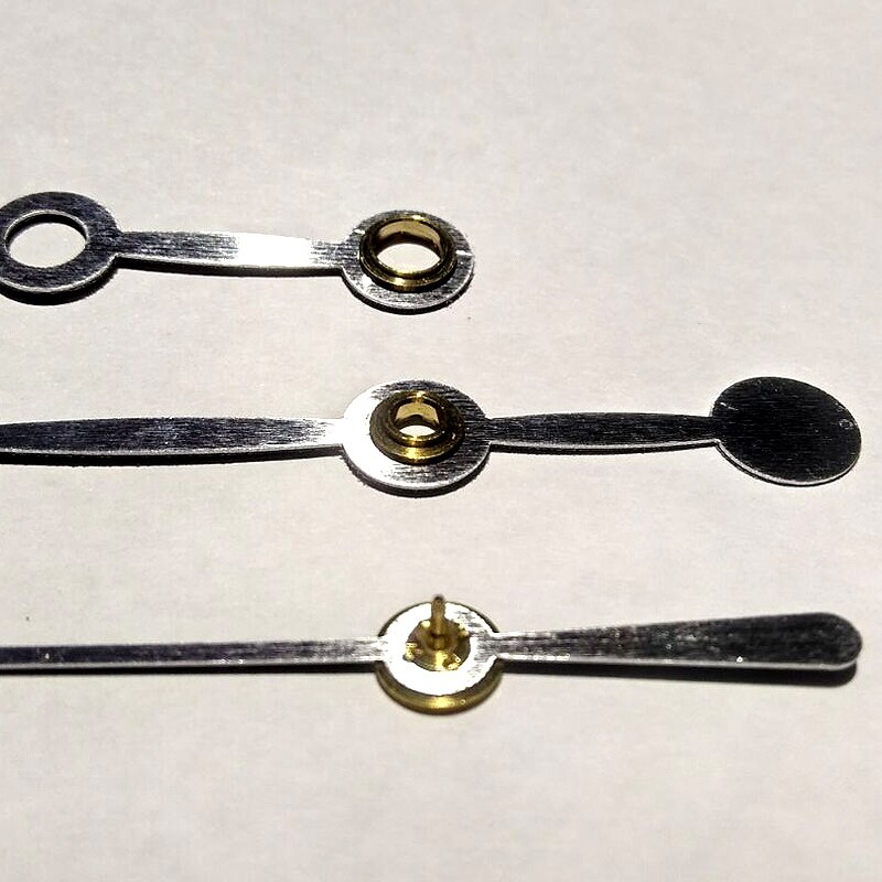 1set R Shaft Black short Hands 1#(just hands) DIY Clock Hands Quartz Clock Accessory Metal Aluminum Clock kits