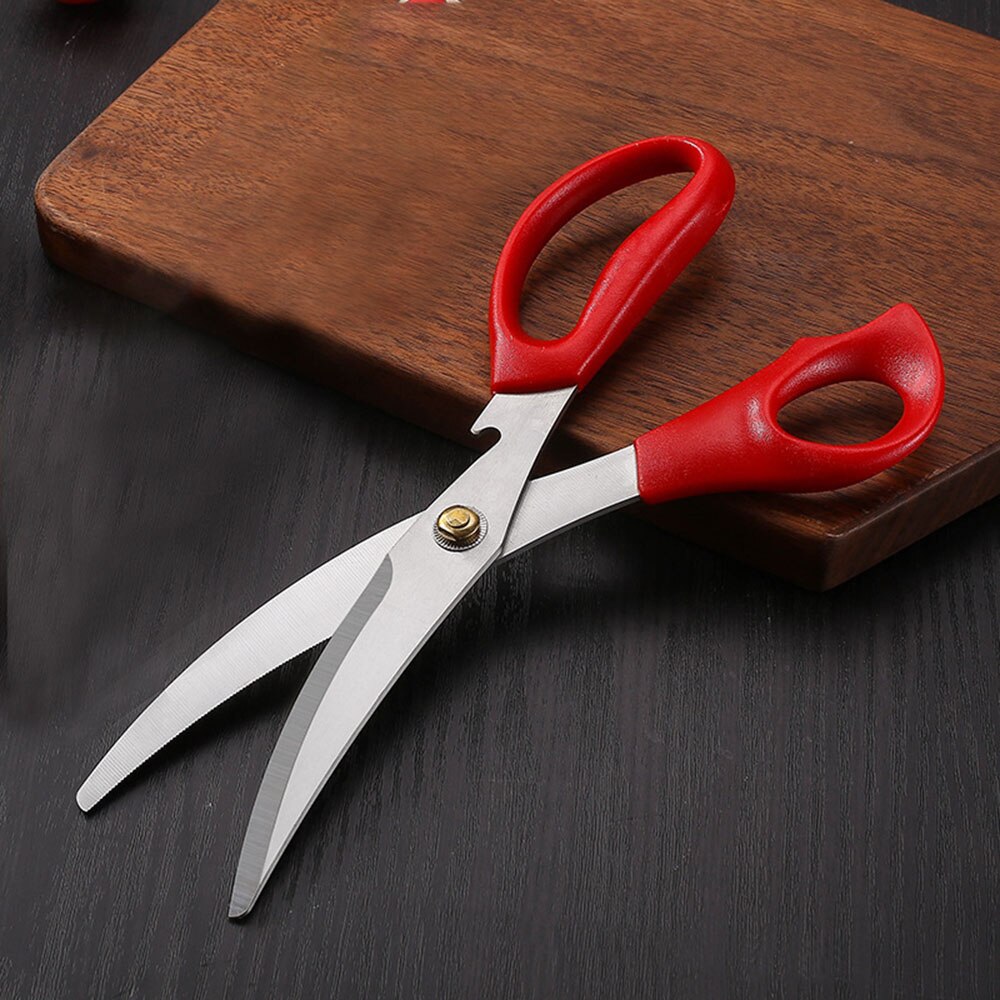 Tijeras de acero inoxidable para cocina, utensilio multifunción para cortar hueso de pollo, pato y pescado, tijeras de cocina: F