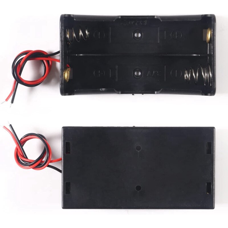 5 Pcs 3.7V 18650 Battery Holder Housing Plastic Battery Storage Box with Wire Leads ,18650 Battery Housing Spiral Spring