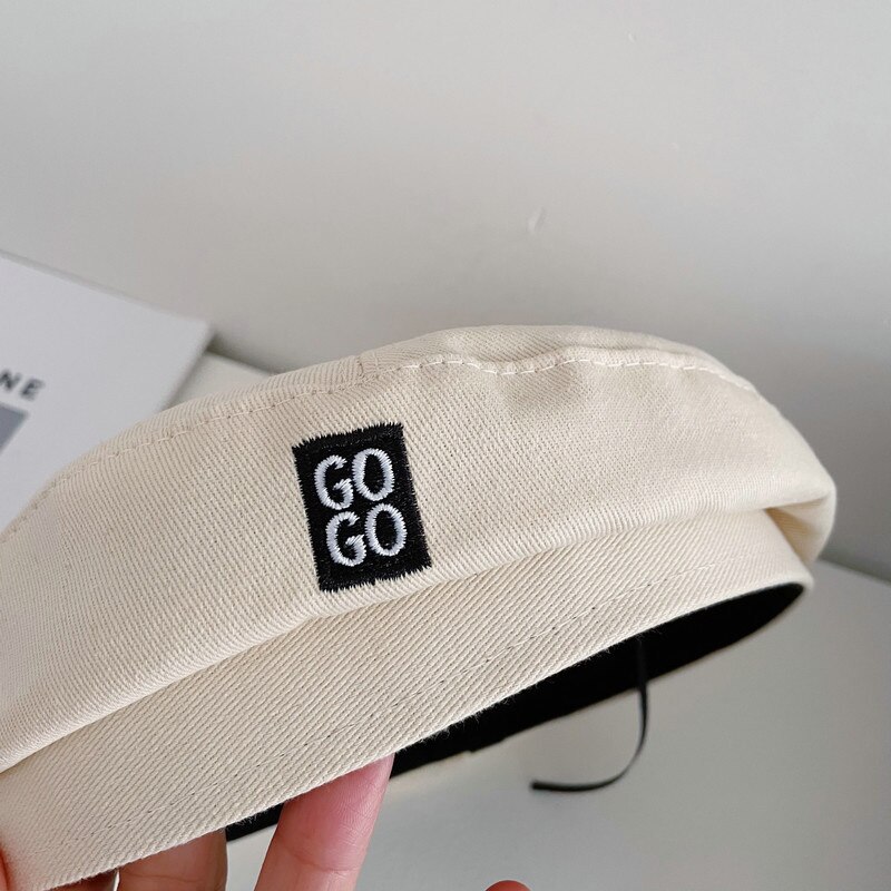 Béret pour enfants de 2 à 6 ans, chapeau de bébé avec lettres brodées, coréenne de printemps, couleur bonbon, accessoires pour enfants,