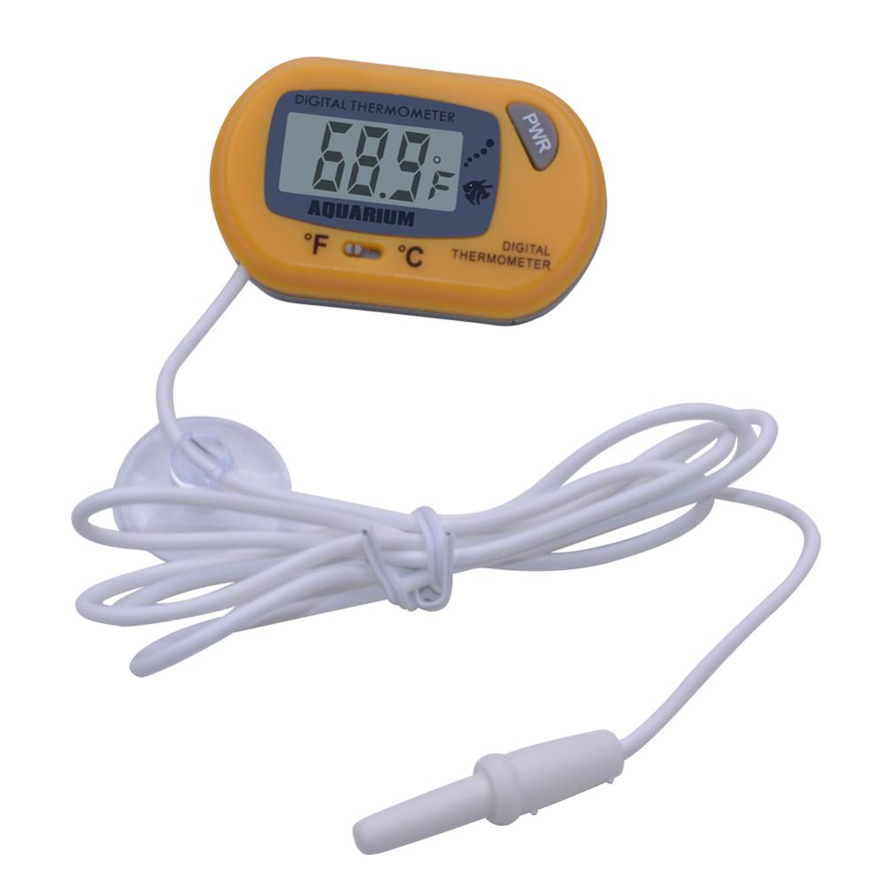 Reptile Sea Turtle Fish Tank Waterproof Electronic Thermometer with Probe Reptile Supplies for Family, Aquarium, Refrigerator: yellow
