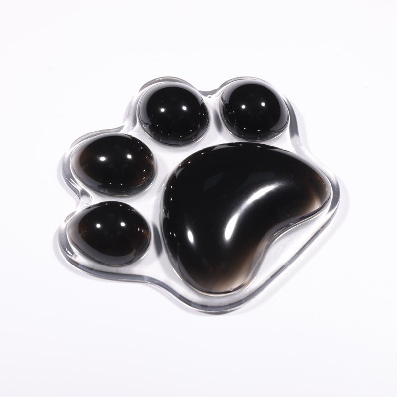 Cute Transparent Cat's Paw Shaped Mouse Pad Comfortable Non-Slip Wrist Rest Pad Mouse Wrist Rest Elbow Rest Mat Wrist Support: WHITE