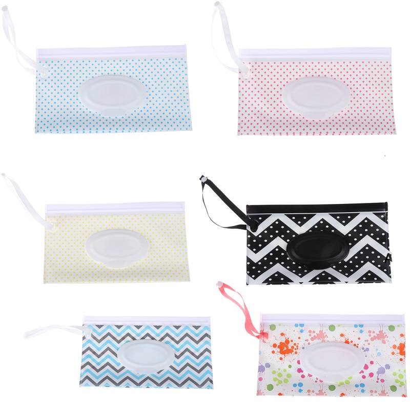 1Pcs Wipes Bag Portable Wet Wipes Storage Box Tissue Napkin Holder Baby Wipes Practical Rope Cover Tissue Box