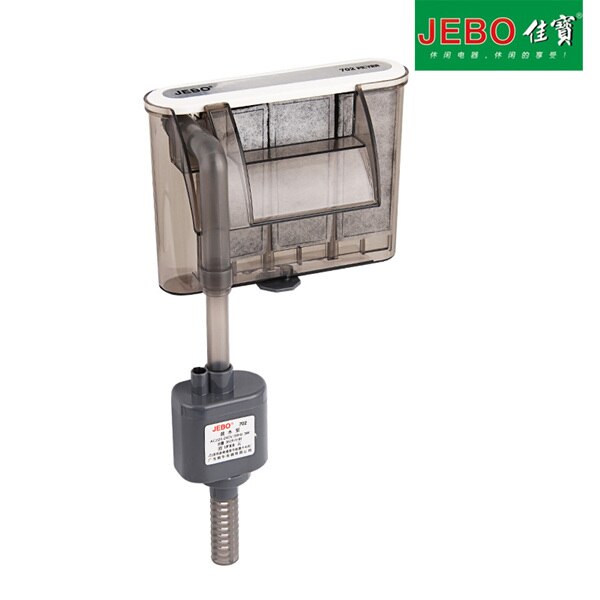 JEBO 3W External Aquarium Filter Waterfall Water Pumps With Active Carbon Sponge Board For Aquarium Filter 702 Inrease Oxygen: US Plug