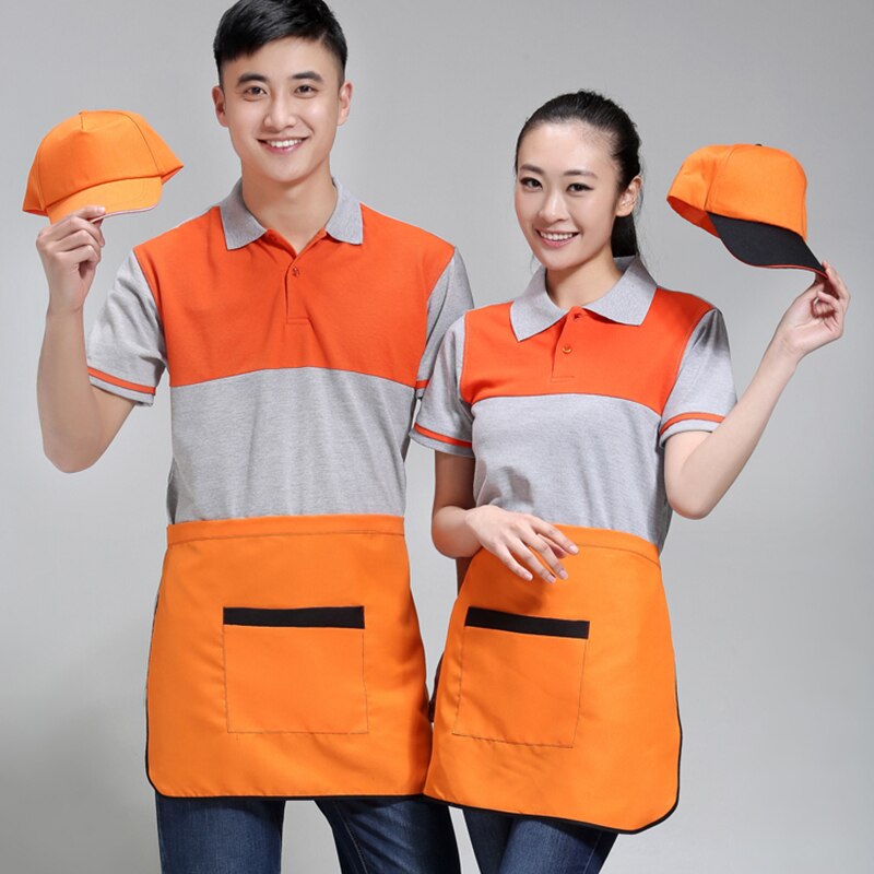 Unisex One-Size Home Kitchen Cooking Chef Schorten Cafe Restaurant Ober Schoonheidssalon Werkkleding Korte Schorten met Grote pocket