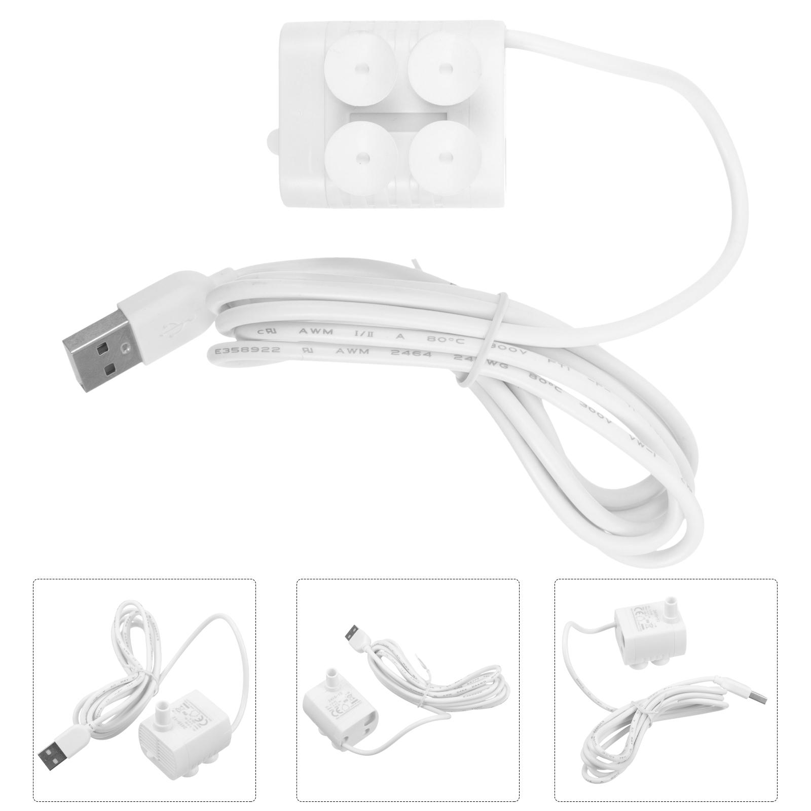 Mini-Tauchpumpe, USB-Aquarium, Teich, kleiner Wasserbrunnen, weißes Haustier, Hydrokultur, Pflanzgefäß, Aquarium, leichtes Tragen