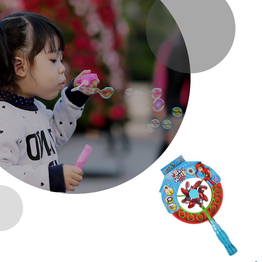 Two-in-one Bubble stick Windmill Portable Children Bubble Wand Outside activity Bubble concentrate Toy