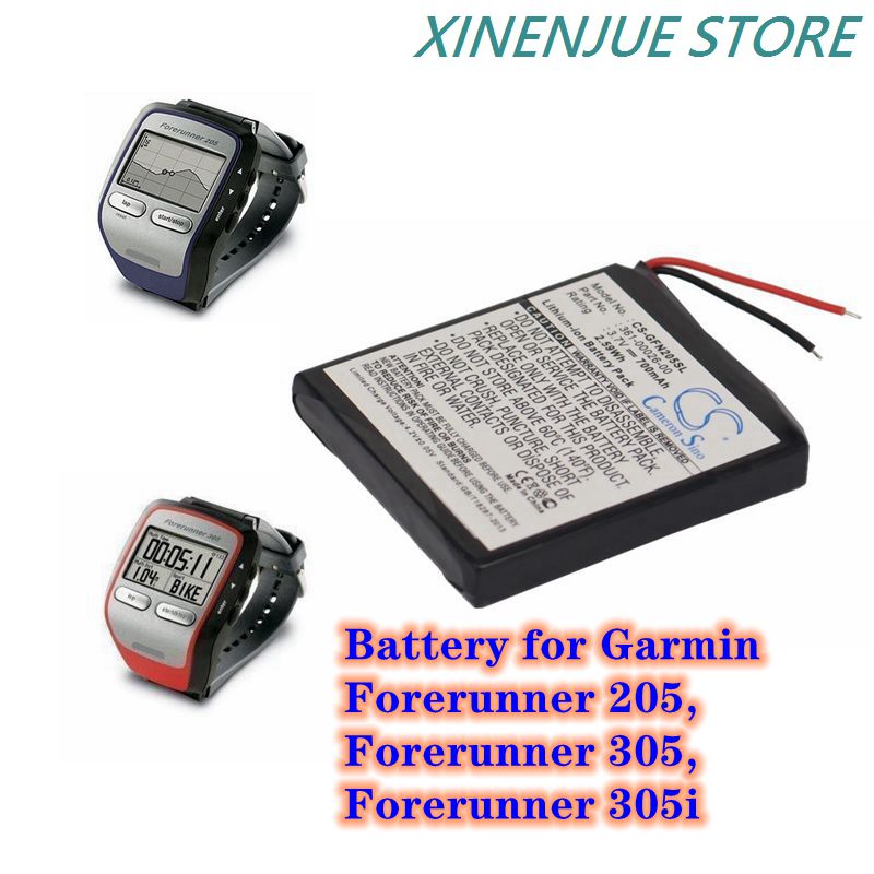 Gps-laufuhrbatterie 3.7v/700 mah 361-00026-00 für garmin forerunner 205, forerunner 305, forerunner 305i
