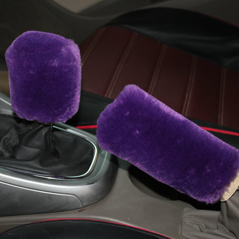Soft Fur Car Gear Shift Collars Gear Knob Cover Universal Gear Shift Boot and Handbrake Grip Handbrake Cover For Honda Civic