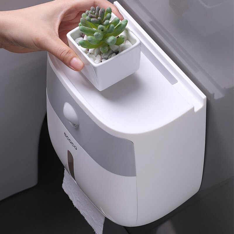 Waterproof Toilet Paper Holder For Toilet Paper Towel Holder Bathroom Dispenser Storage Box Toilet Roll Holder Wall Mounted