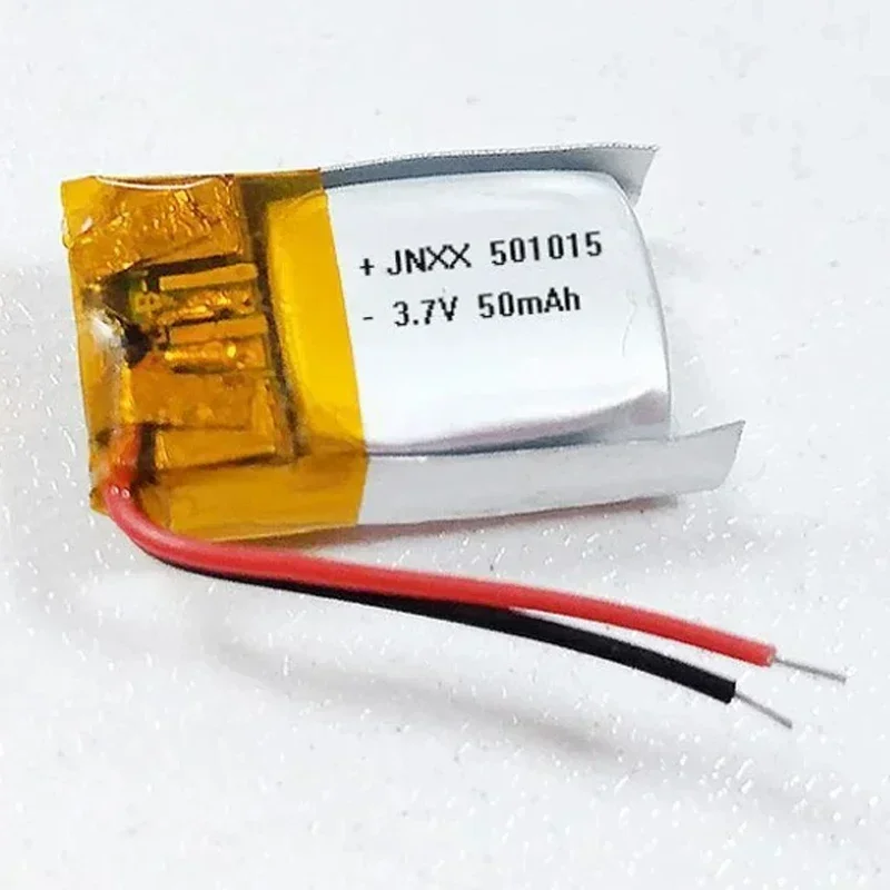 501015 3.7V 50mAh Lithium Polymer LiPo Rechargeable Battery for LED Lights Electric Toys Walkie-talkies MP3 MP4