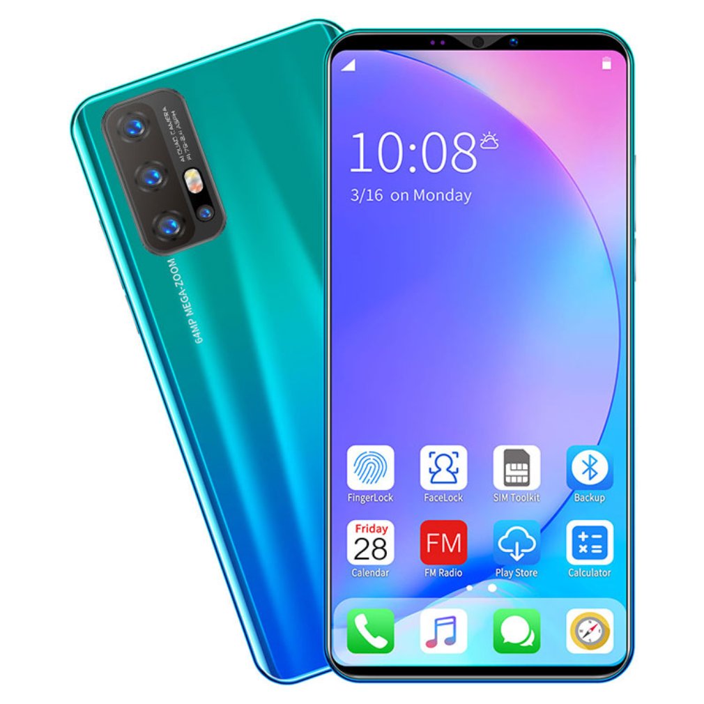 Z6 Pro Smartphone 5,8 Inch Bildschirm Smartphone 512M + 4G Android Smartphone 3D Glas Überzogene Zurück Abdeckung Blau: blue EU