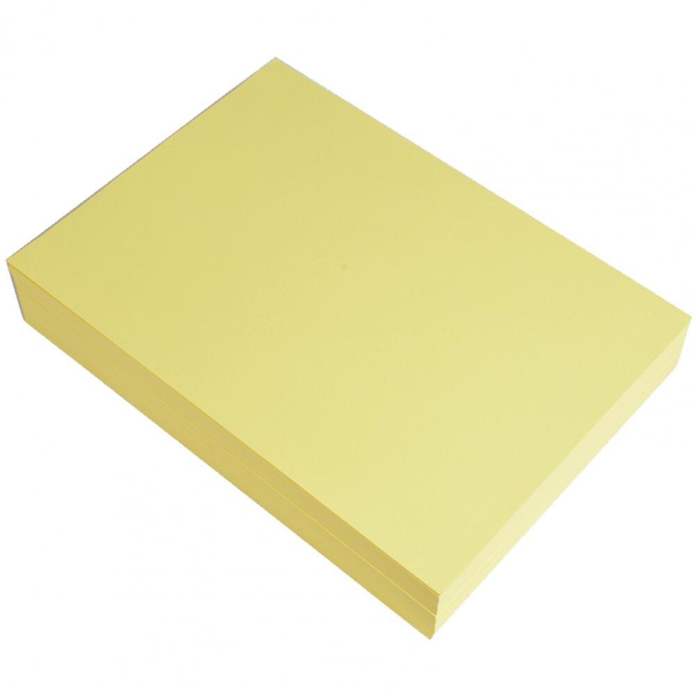 Papier à copier, 100 pièces/ensemble, festif, toucher, sans odeur, bricolage, usage double face, papier artistique pour le bureau: jaune clair