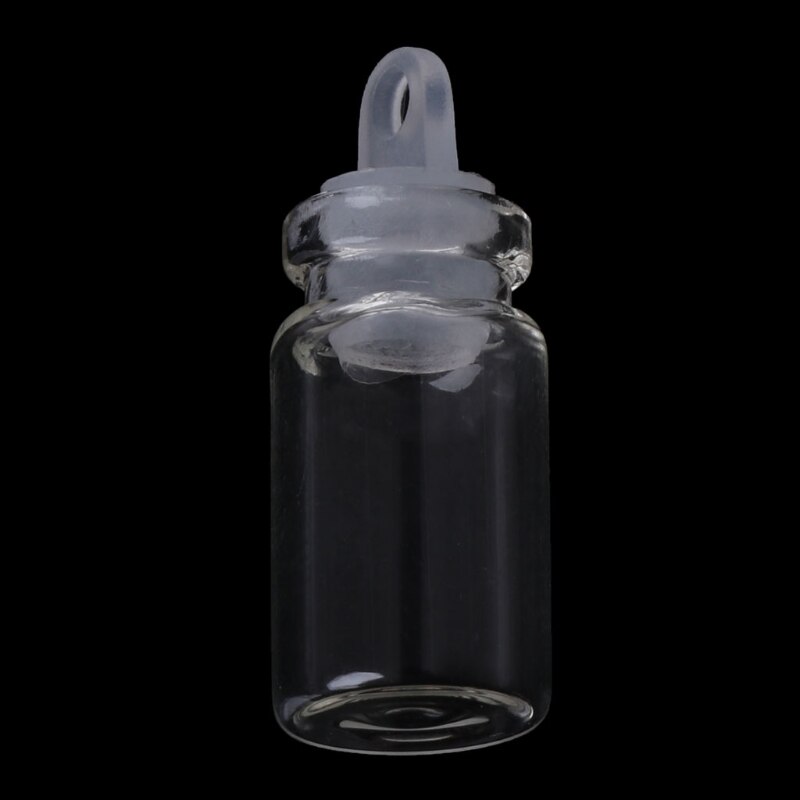 10pcs 1ml /2ml Glass Bottles with Plastic Stopper Wish Bottle Wedding Jewelry Party Decoration Bottles Jars Crafts