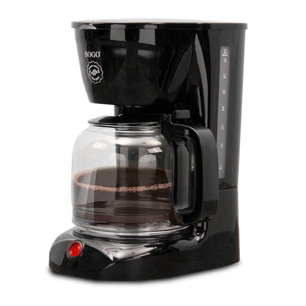 Cafetera automática goteo de Sogo, 15 tazas, , moderna, potente, rapida, portatil, 1,8L, luz, jarra, filtro, termostato, cafetera, cafeteras