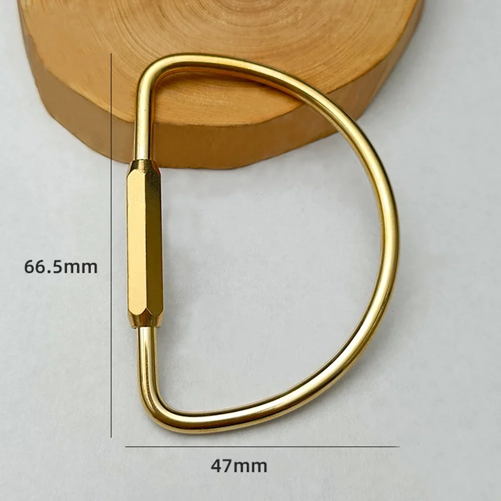 Messing sleutelhanger met slot D sleutelhanger goudkleur camping karabijnhaak survival kampeeruitrusting gespen haken sleutelhangeraccessoires: WHITE