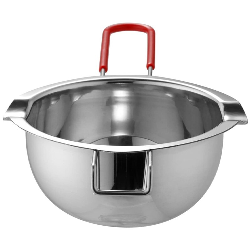 Acero inoxidable Universal Anti-escaldado mango Pot derretido mantequilla Chocolate queso caramelo, 400Ml (plata)