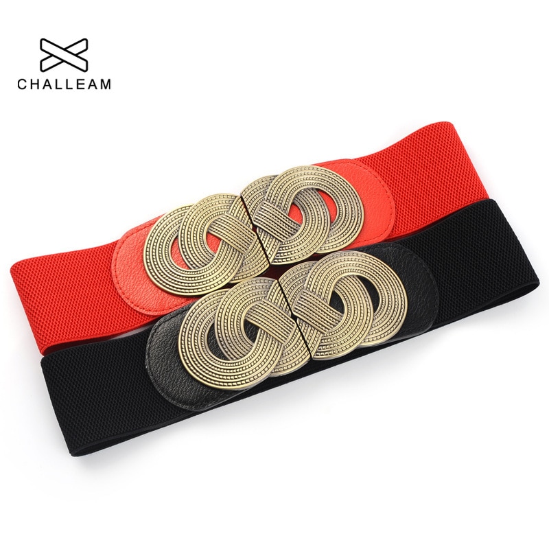 Kvinne strikk retro elastisk avlet kjole kjole elastisk midje dekorativt elastisk belte kvinner  x218