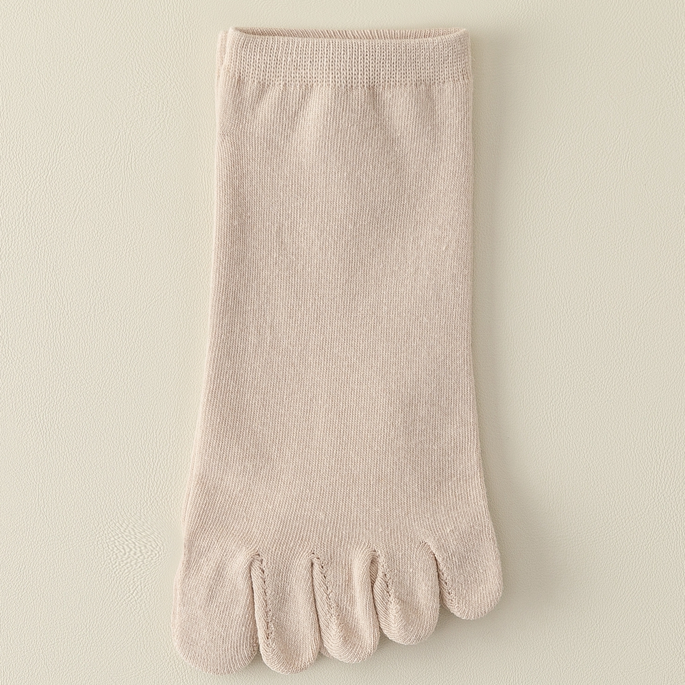 5 paires de chaussettes à orteils pour femmes, avec doigts séparés, en coton de , à cinq doigts, coupe basse, pour Yoga, sport: GRIS