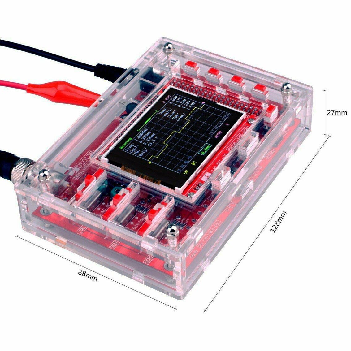 DS0138 Digital Oscilloscope Assembled with Acrylic Case