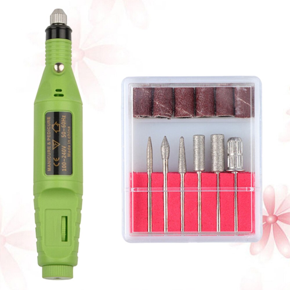 1 set nagelvijl mini draagbare duurzame elektrische nagelvijl nagelkunstgereedschap nagelpolijstmachine voor thuis
