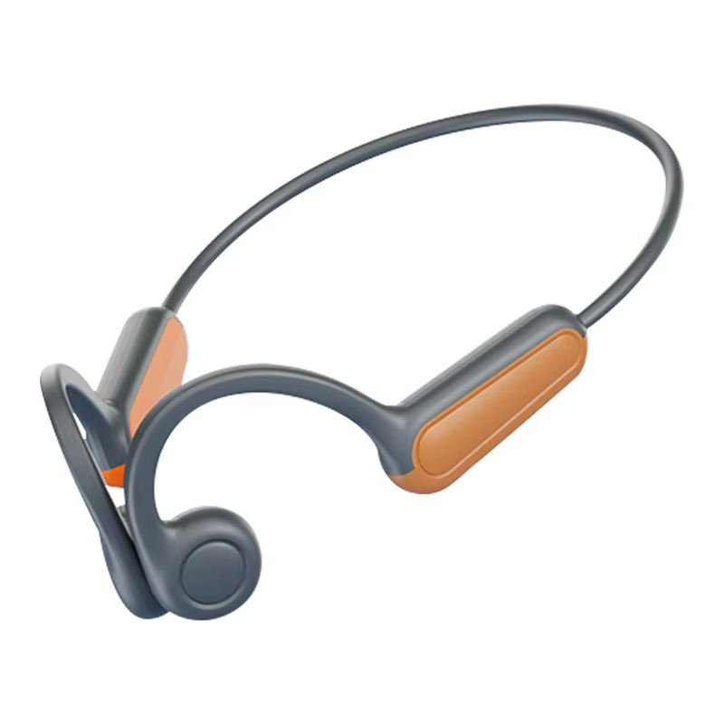 Trådløse sportshovedtelefoner med ægte benledning og bluetooth-kompatibelt headset, håndfrit med mikrofon til løb: Rød