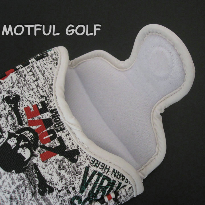 Semicircle Golf Putter Headcover Putters Head Cover PU Covers union jack SKULL printed cover half round