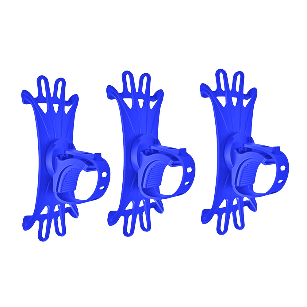 Bike Phone Holder 360° View Universal Motorcycle Bicycle Phone Holder Silicone Shockproof Bracket GPS Clip Mobile Phone Stand: Sky Blue