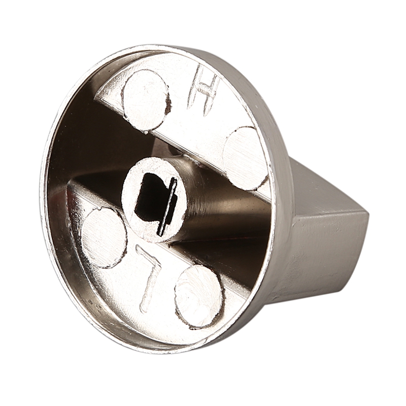Kachels Fornuis Knoppen, Oven Knop (4 Stuks),6Mm Universal Silver Gasfornuis Bedieningsknoppen Adapters Oven Draaischakelaar Koken Oppervlak Con
