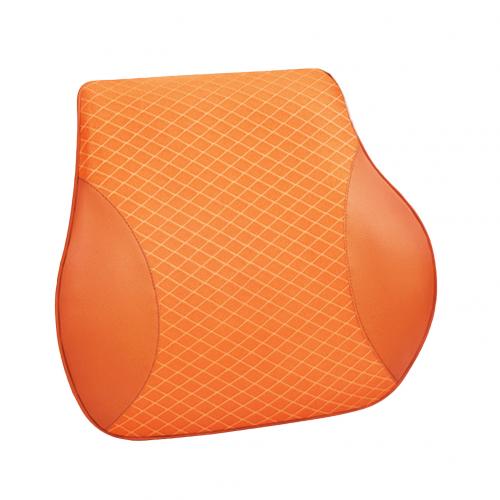 Space Memory Foam Travel Headrest Cushion Pad Car Head Pillow Lumbar Support: Orange Lumbar Suppor