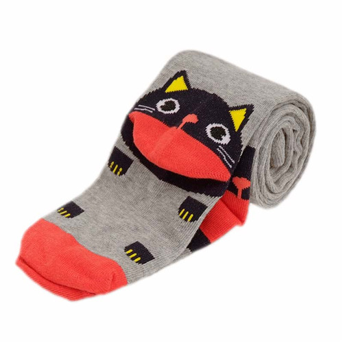 LAWADKA Baby Meisjes Panty Winter Herfst Warm Katoenen Panty Kinderen Panty Meisjes Cartoon Kat Leuke Panty Katoen Kinderen Panty: GRAY