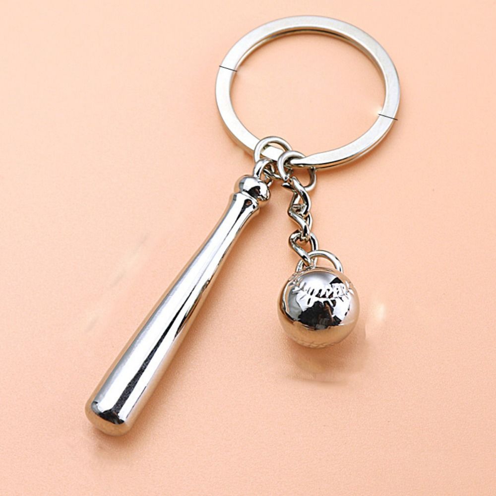 Boxing glove fitness keychain baseball barbell dumbbell fitness equipment keychain strength sports alloy baseball keychain