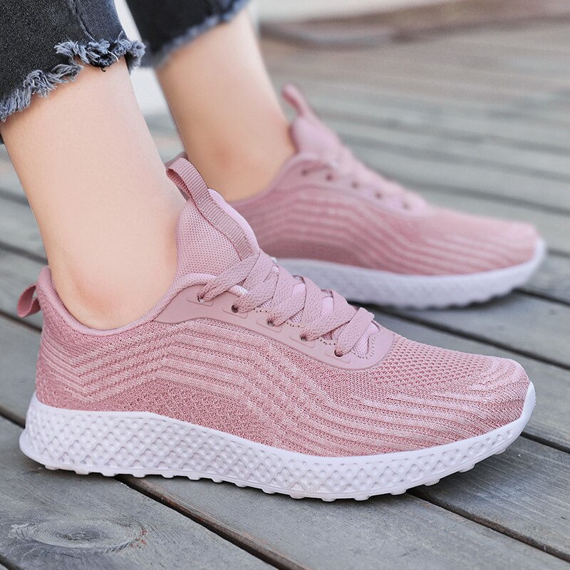 Chaussures de Tennis légères et antidérapantes pour femmes, baskets plates à lacets et à bretelles croisées rondes, de gymnastique, d&#39;extérieur, d&#39;automne