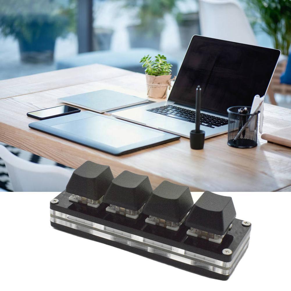 Mini 4 Keys Mechanical Keyboard Usb Wired Numpad Custom Keyboard Shortcut Keyboard For Gamer Wlndows Linux Macos Androi N8w1