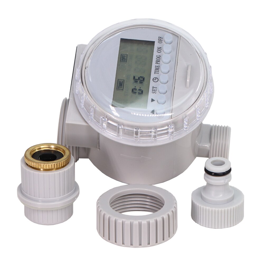 Solar Power Water Timer Gray Irrigation Electronic Valve Controllers Waterproof Power-saving Timer Garden Watering System