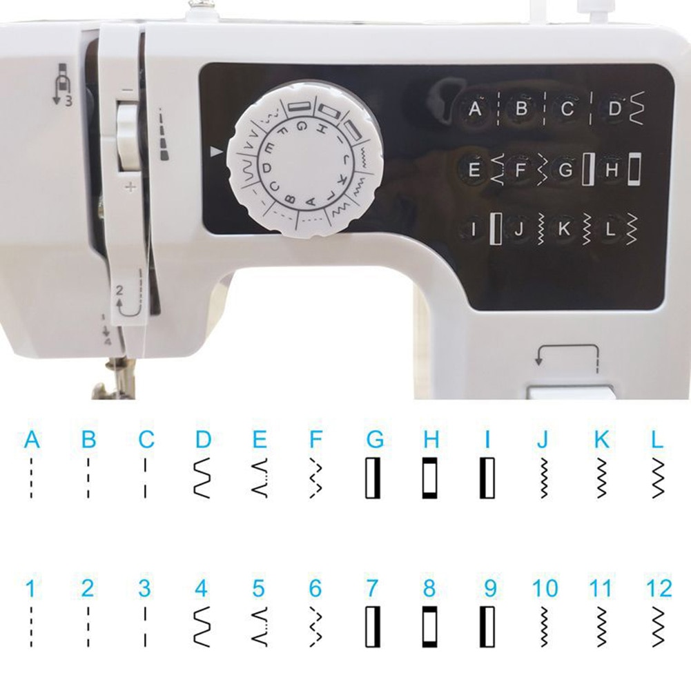 Mini Hause Multifunktions Elektrische Nähte Stoff NäHenne Maschine mit LED Licht tragbare nützliche näHenne maschine